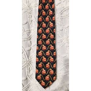 JZ Richards Tie Designer Christmas Ornaments Holiday 100% Silk‎ USA 61" X 3 1/8"